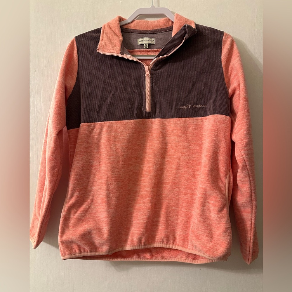 Simply Southern Coral and Purple Fleece